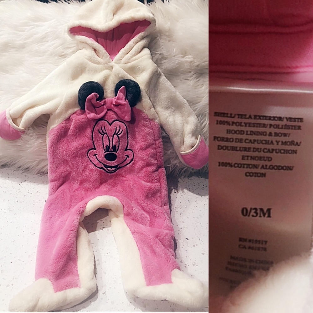 Minnie infant cozy winter jumpsuit